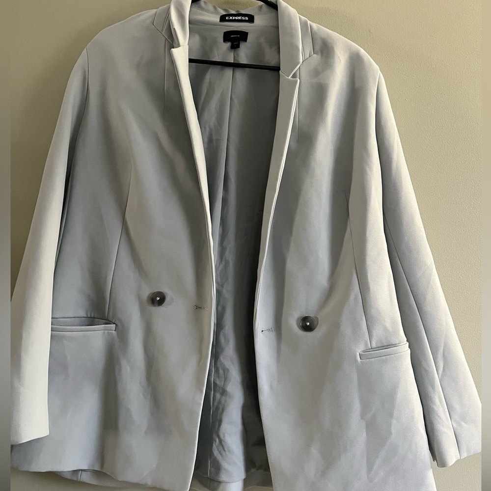 Express Sage Green Oversized Blazer Size Large